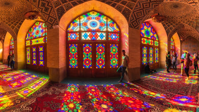 Nasir Al Molk Known As Pink Mosque In Shiraz