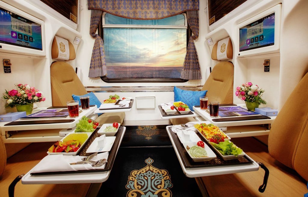 Experience Luxury On Rails With The Fadak 5* Train, Where Elegance Meets Comfort In Every Journey.
