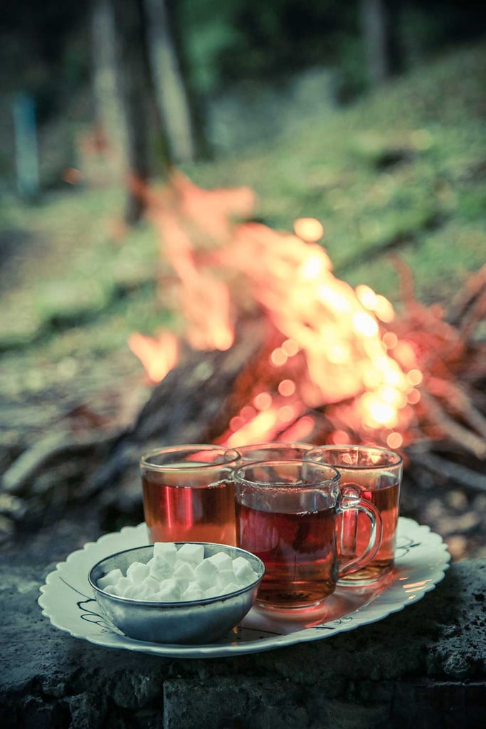 Iranian Tea In Beautiful Nature Of Iran