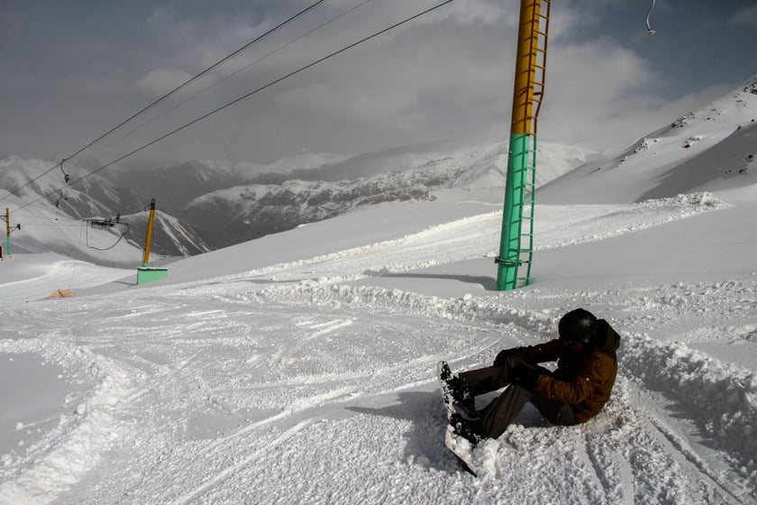 Ski Slopes In Dizin Ski Resort, Tehran