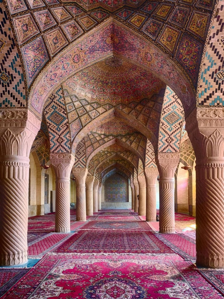 The Pink Mosque In Shiraz, Iran