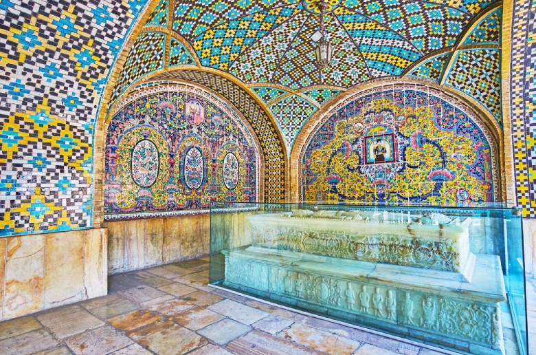 Inside Khalvat-e Karim Khani Nook in Golestan Palace