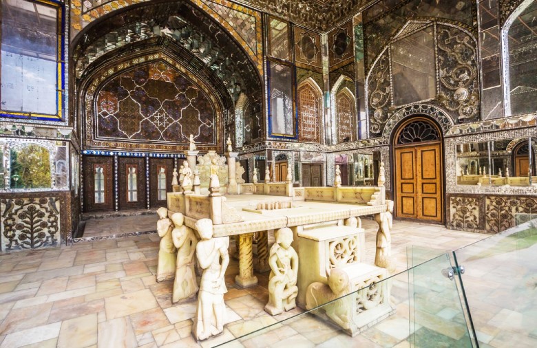 Marble bed in Golestan Palace