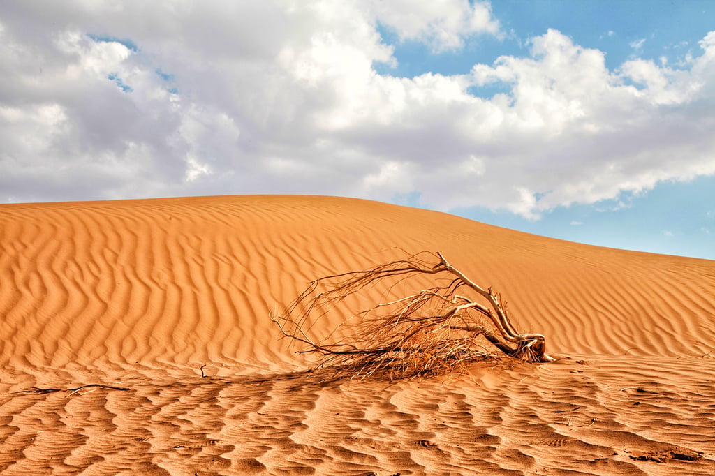 Sand dunes located in Mesr Desert