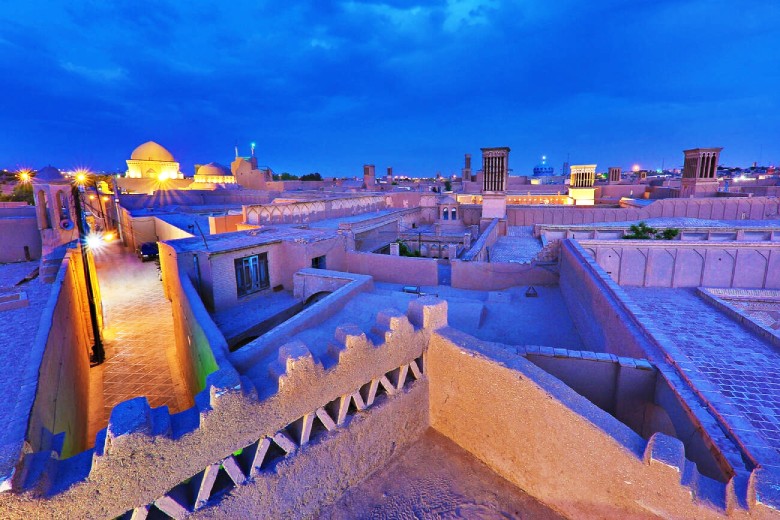Yazd Old City At Twilight Yazd Old City At Twilight
