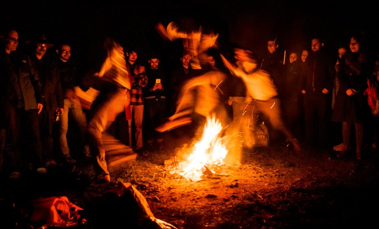 Jumping Over the Fire in Chaharshanbe Suri