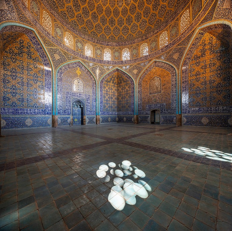 Inside Sheikh Lotfollah Mosque of Isfahan