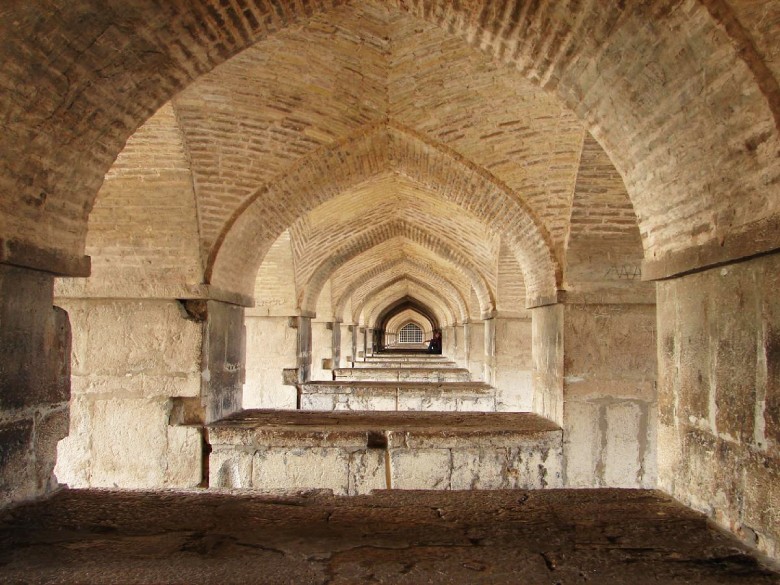 Inside Khaju Bridge, Isfahan