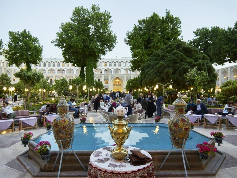 Having Tea At Abbasi Hotel, Isfahan