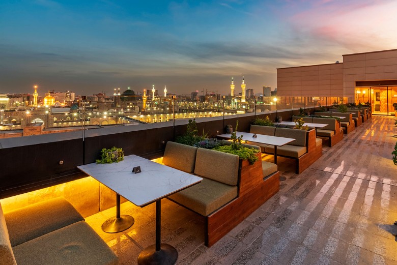 Qasr Al-Ziafeh Qods Hotel: Premium Stay In Mashhad 18 Rooftop Coffee Shop At Qasr Al-Ziafeh Qods Hotel In Mashhad