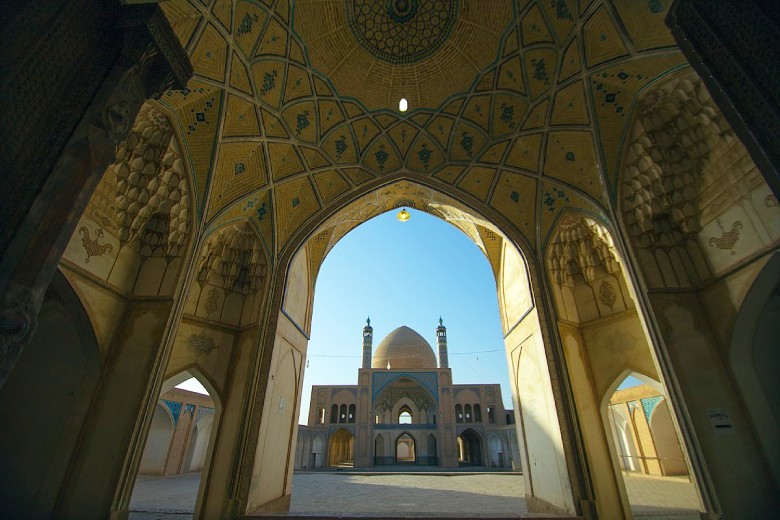 Architecture Of Agha Bozorg Mosque In Kashan