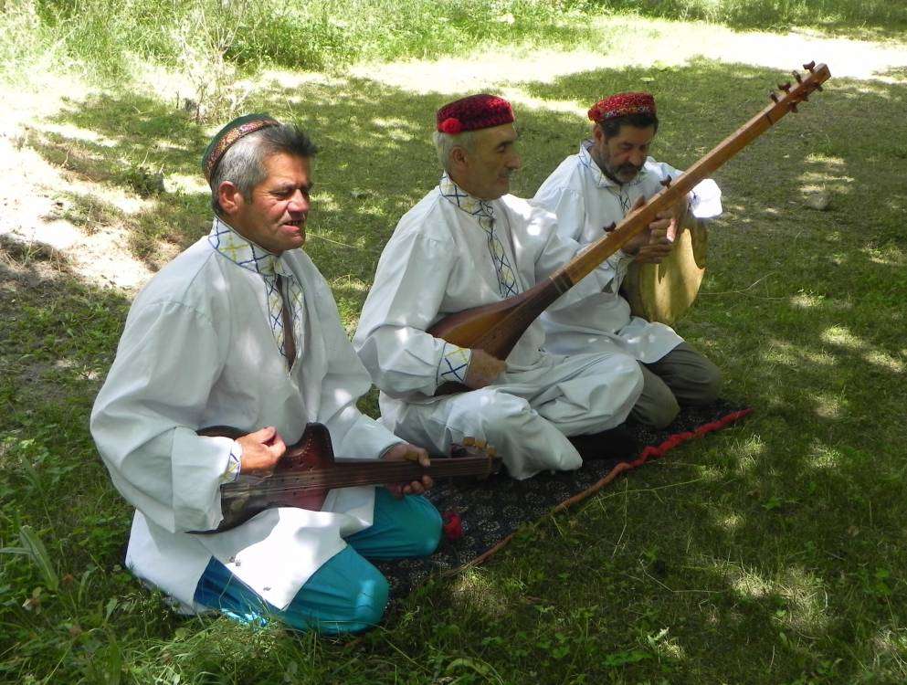 The Art Of Crafting And Playing Rubab Listed As Unesco Heritage 5 A Musical Group Performs Maddoh, Their Voices Echoing Through The Bartang Valley In Rushan District, Showcasing Tajikistan'S Cultural Heritage. Tajikistan National Commission For Unesco, 2020