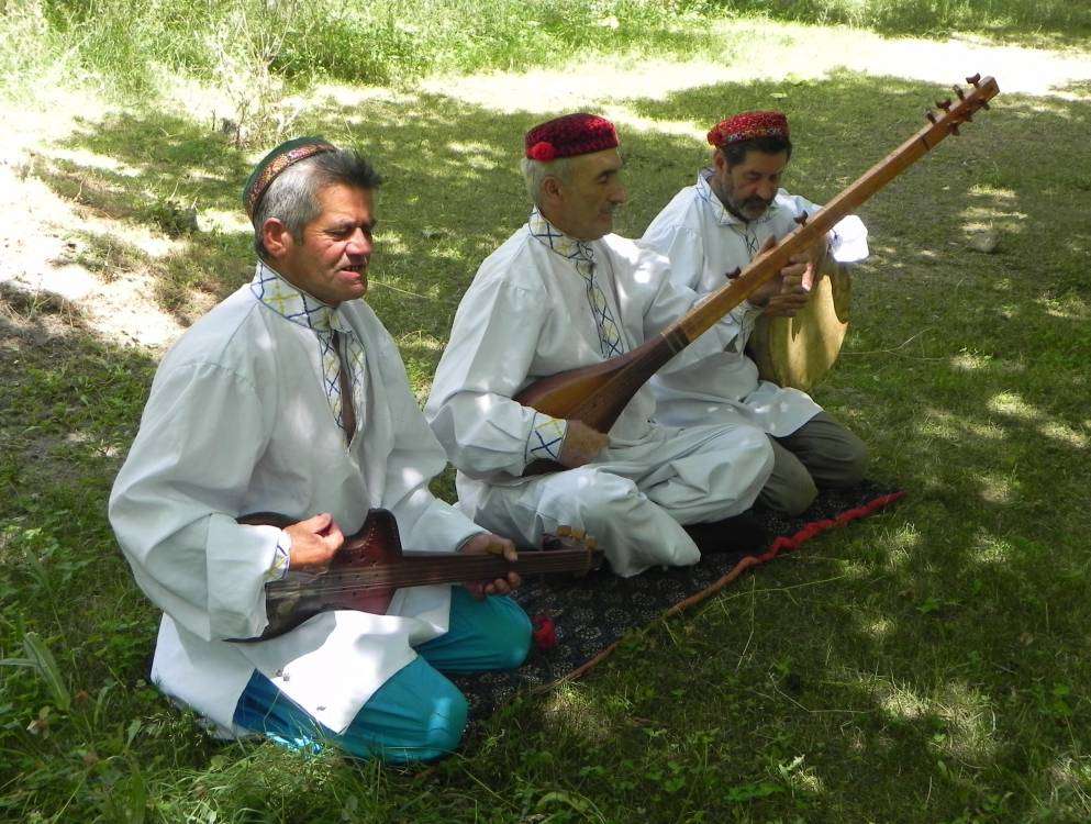 A Musical Group Performs Maddoh, Their Voices Echoing Through The Bartang Valley In Rushan District, Showcasing Tajikistan'S Cultural Heritage. Tajikistan National Commission For Unesco, 2020