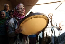 Zaynabad Village Of Yazd Zoroastrian Women Playing Traditional Music