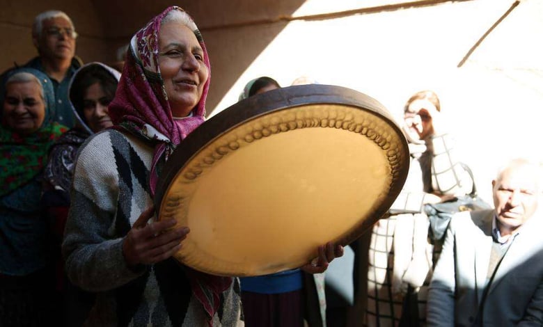 Zaynabad Village Of Yazd Zoroastrian Women Playing Traditional Music