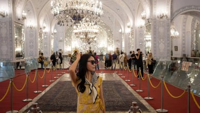 Chinese Tourist Golestan Palace Tehran