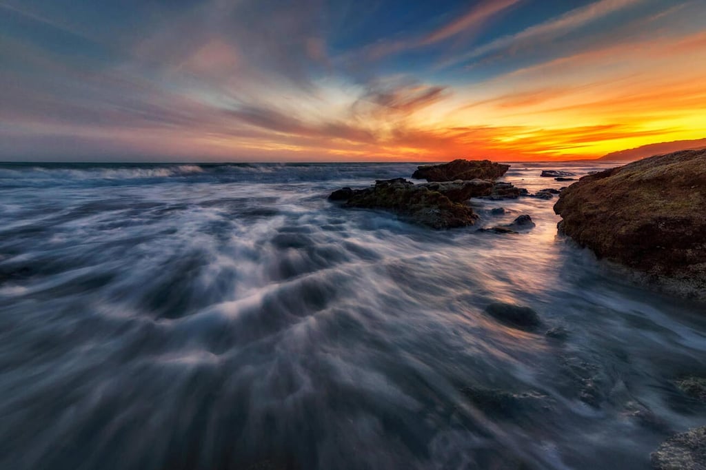 Dreamy Sunset On South Beach Of Qeshm Island