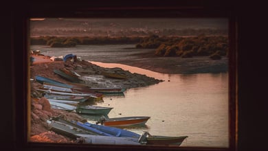 Fisherman Boats In Tabl Village Qeshm Island