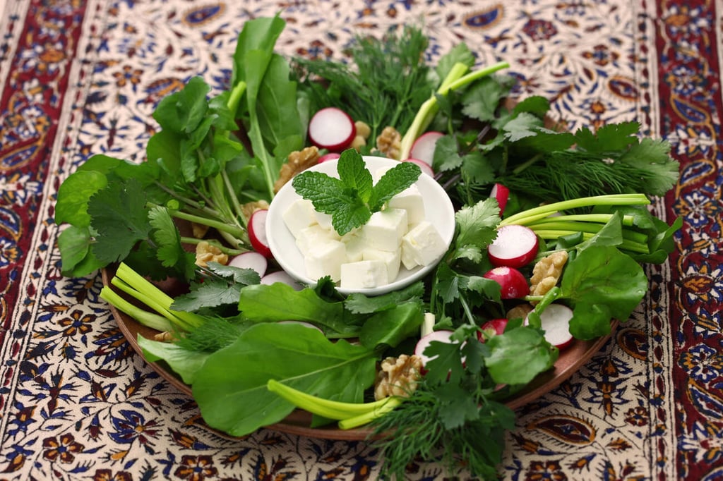 Fresh Sabzi Khordan Platter