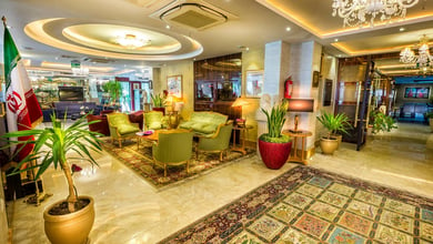 The Lobby Of One Of The Luxury Hotels In Tehran