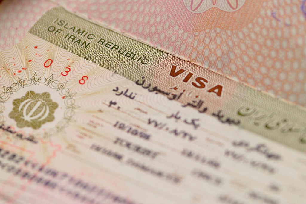 A Passport Page Containing An Iranian Visa Stamp, Showcasing Entry Authorization For Travelers. The Iran Tourist Card Simplifies The Visa Process, Making Travel To Iran More Convenient. Contributor: Osbornestock / Alamy Stock Photo