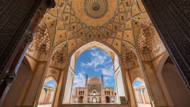 Agha Bozorg Mosque In Kashan, Iran