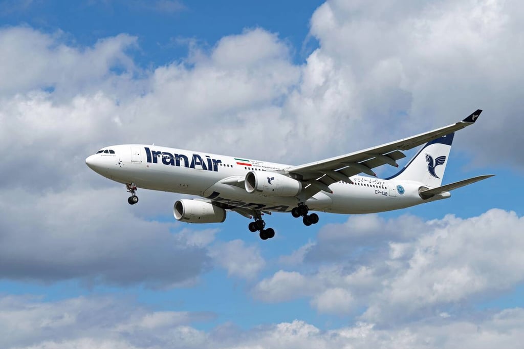 Iran Air Airbus A Landing At London'S Heathrow Airport