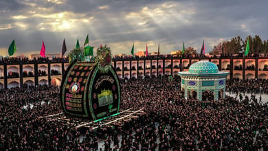 Nakhl Gardani Ashura Ritual In Yazd, Iran, Honoring Imam Husayn