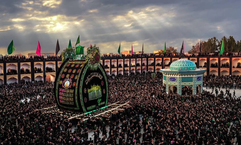 Nakhl Gardani Ashura Ritual In Yazd, Iran, Honoring Imam Husayn