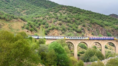 Railway Bridge Near Bisheh Village Lorestan Province Iran