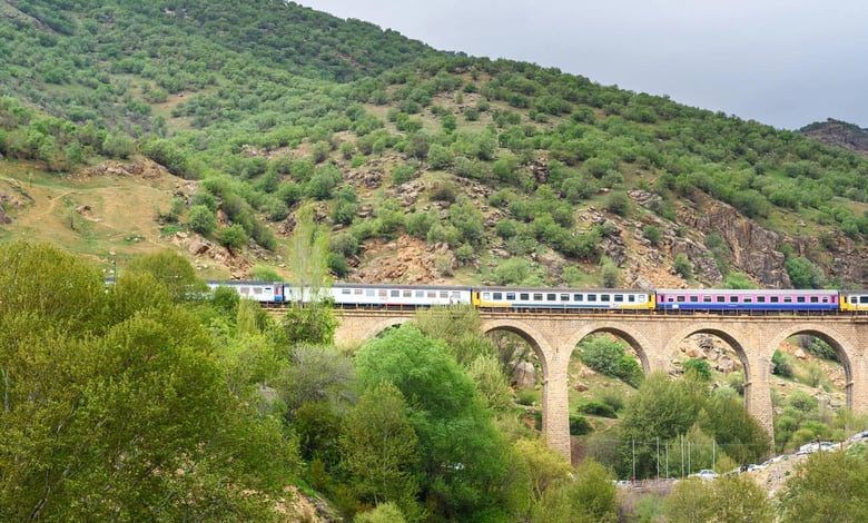 Railway Bridge Near Bisheh Village Lorestan Province Iran