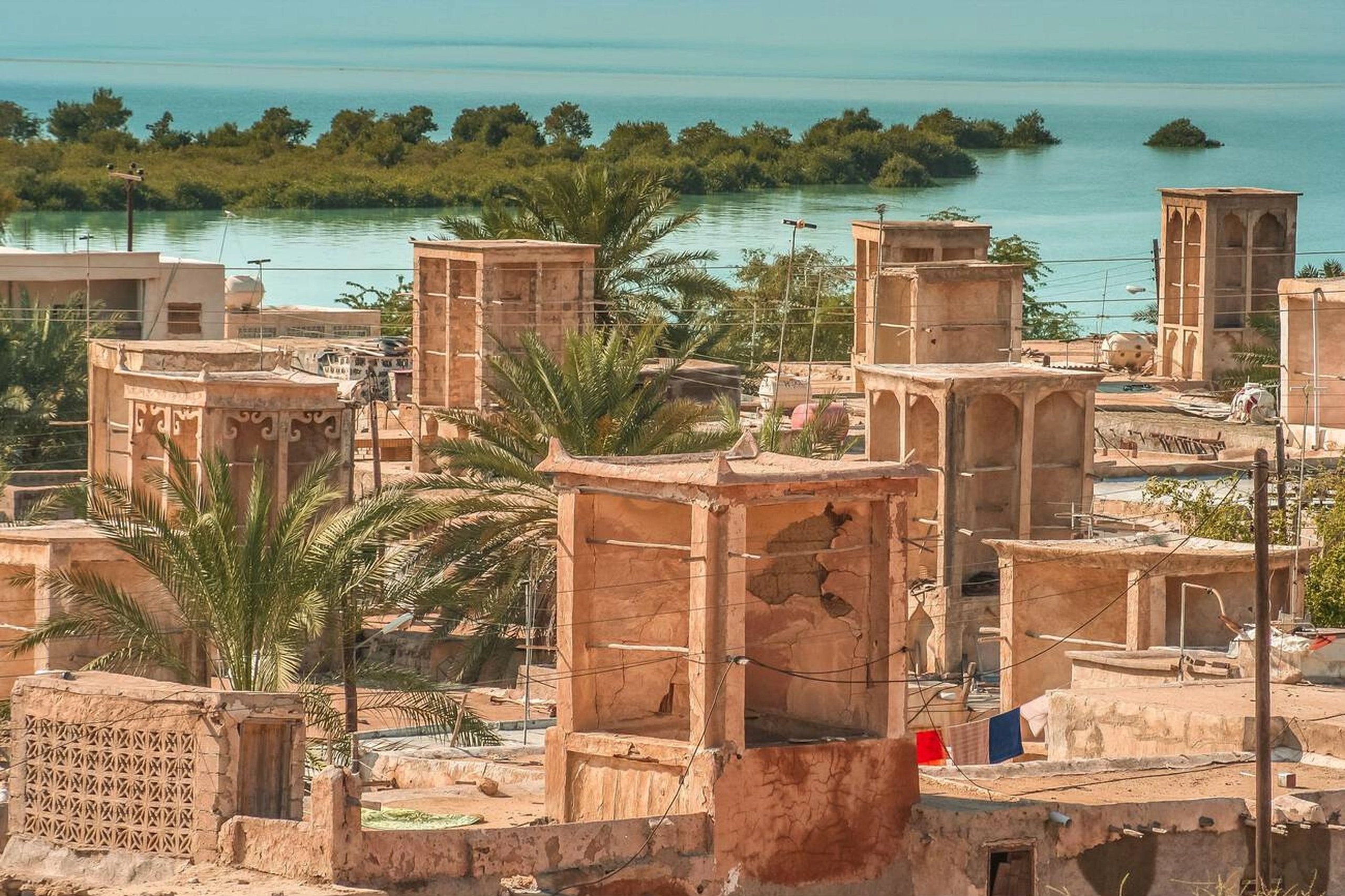 Book Ferry Tickets For Iran And Explore Bandar-E Laft, A Coastal Village On Qeshm Island, Known For Its Wind Towers And Historical Charm, Reflecting Iran’s Maritime Past. Contributor: Shotshop Gmbh / Alamy Stock Photo.