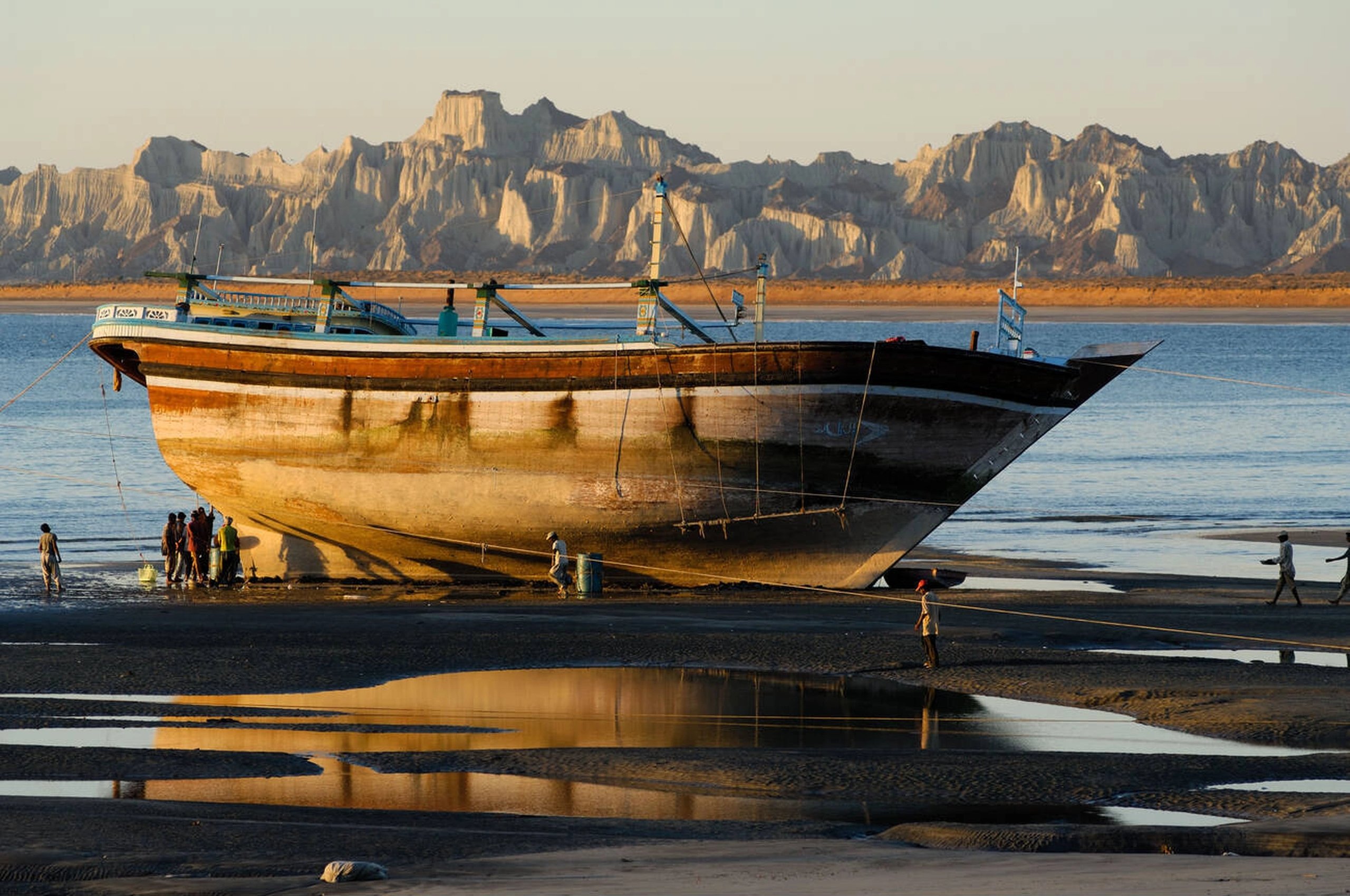 Traditional Iranian Ship In Baluchistan