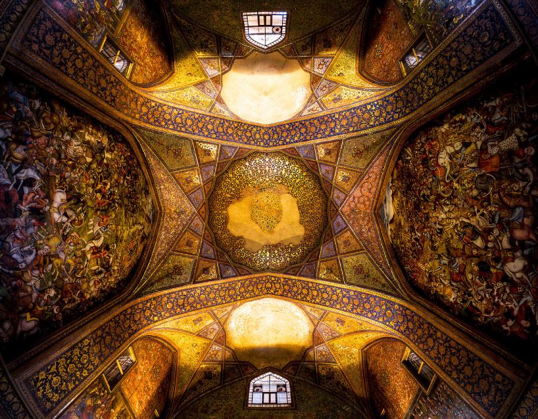 Inside Chehel Sotoun Palace In Isfahan, Iran