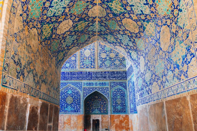 Inside Jameh Mosque Of Isfahan