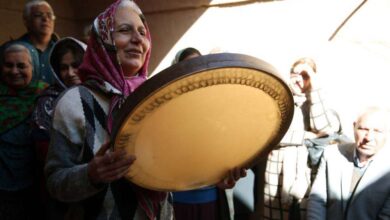 Zaynabad Village Of Yazd Zoroastrian Women Playing Traditional Music