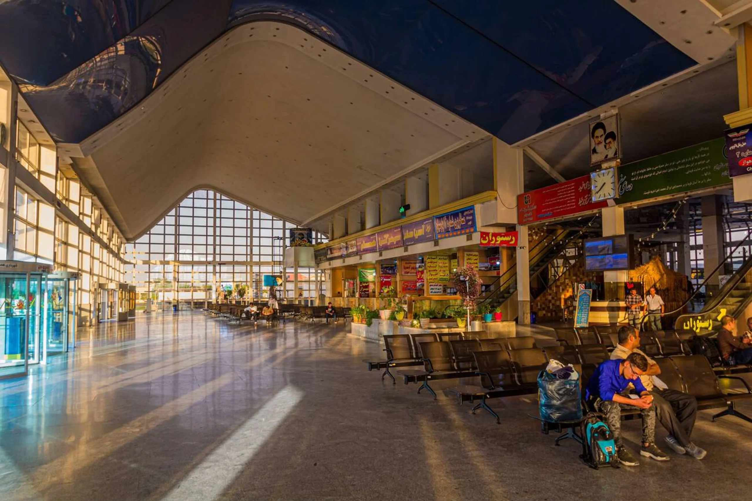 A Glimpse Of The Interior Of Hamadan'S Bus Terminal, Showcasing The Local Transportation Hub In Western Iran. For Convenient Travel, You Can Easily Purchase **Iran Bus Tickets** Online And Explore The Beauty Of Iran With Ease. © Matyas Rehak (Source: Alamy Stock Photo)