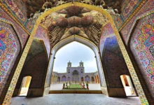 Nasir Ol Molk Mosque Known Also As Pink Mosque, In Shiraz, Iran