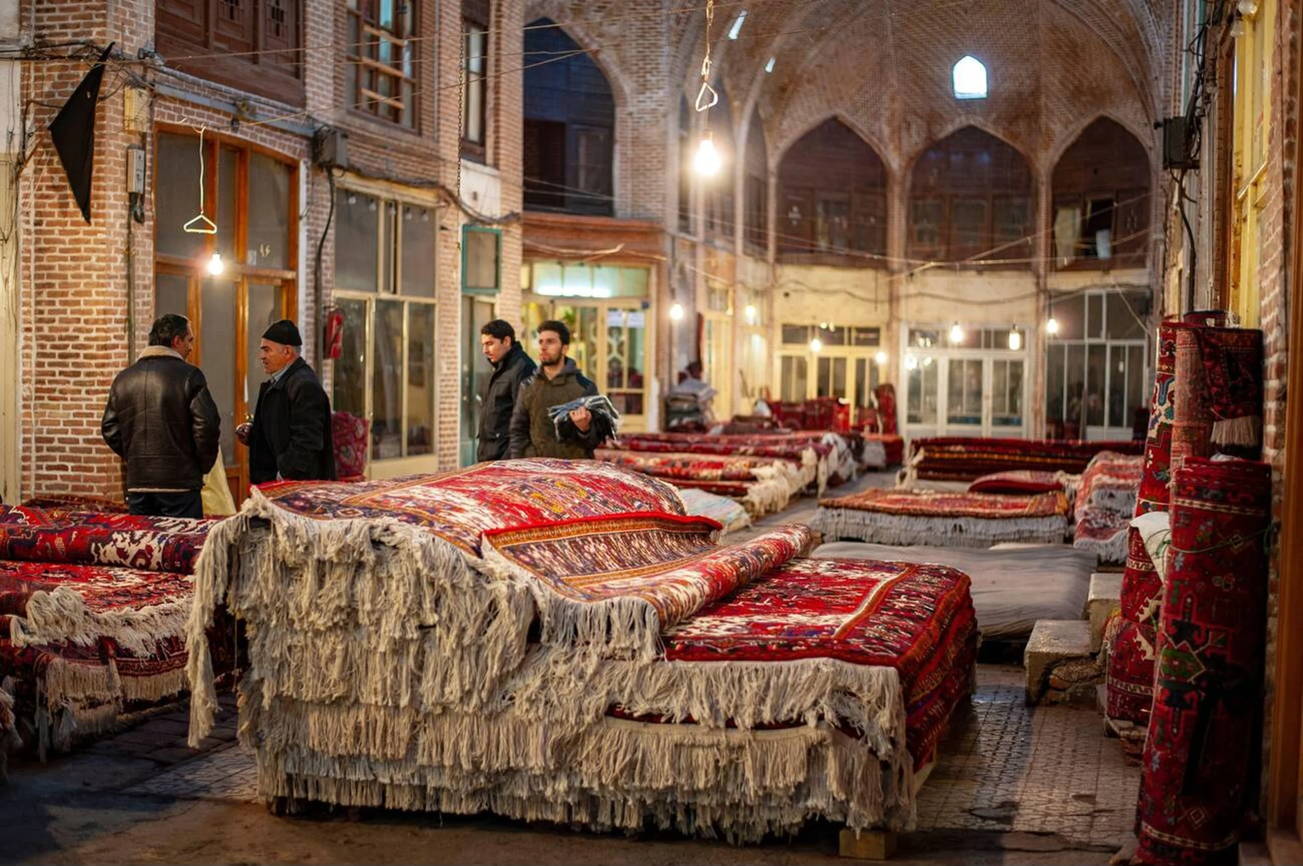 Persian Rug Market In Tabriz Bazaar