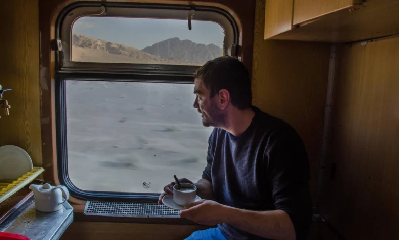 Crossing The Desert By Train Iran