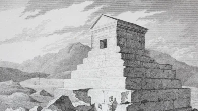 The Grave Of Saints Cyrus, Persia, Iran, Digital Improved Reproduction Of An Historical Image From The Year