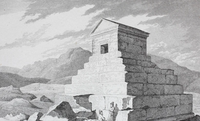 The Grave Of Saints Cyrus, Persia, Iran, Digital Improved Reproduction Of An Historical Image From The Year