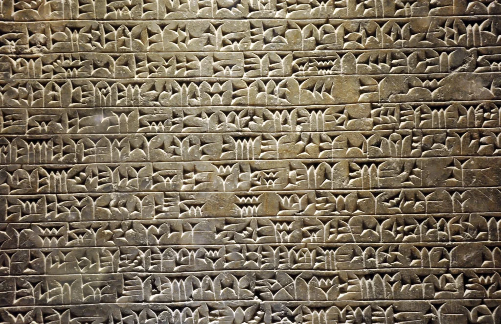 Ancient Assyrian Cuneiform Writing