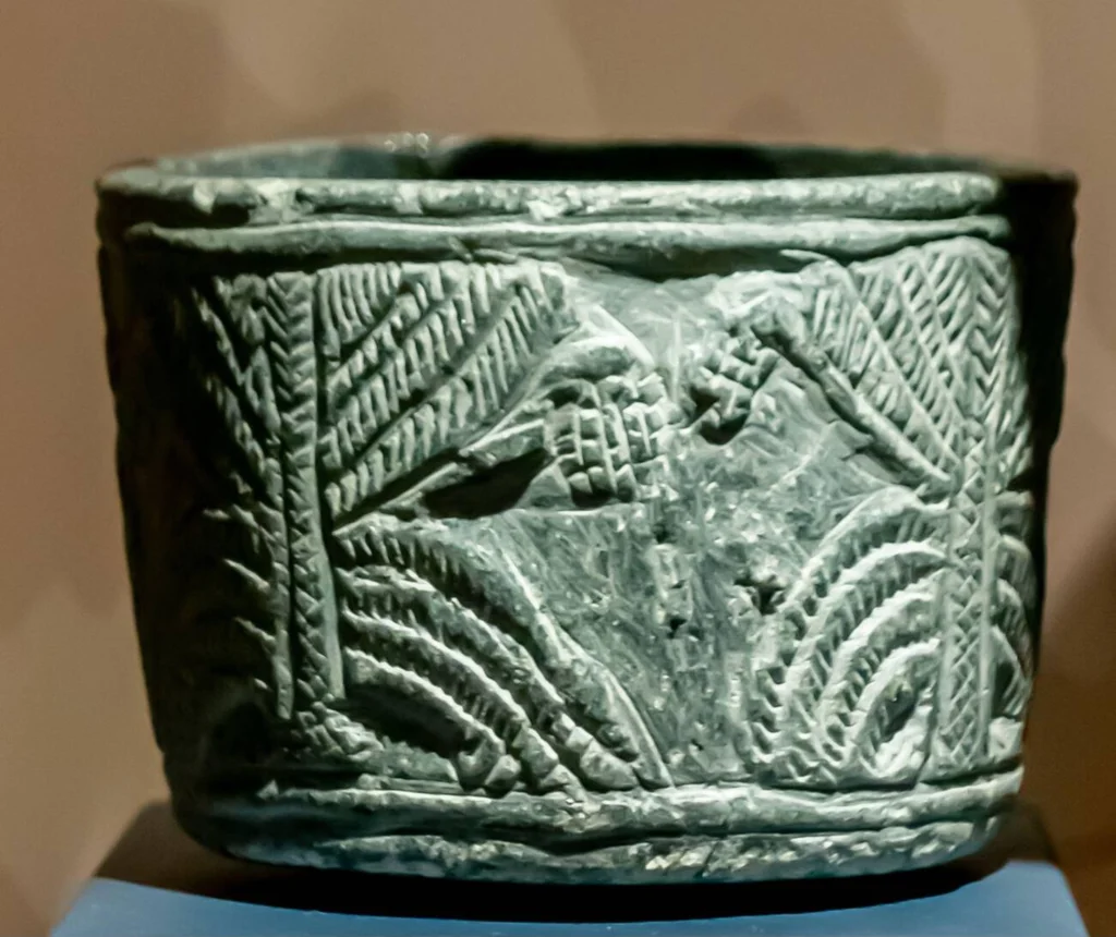 Palm Motifs On Jiroft Vessel
