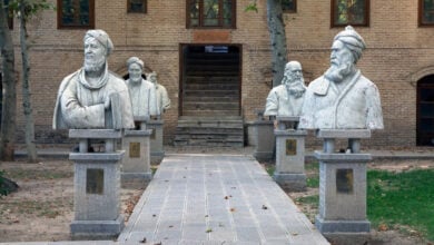 Statues Of Iranian Famous Poets And Scientists In Sa'Dabad Park Tehran
