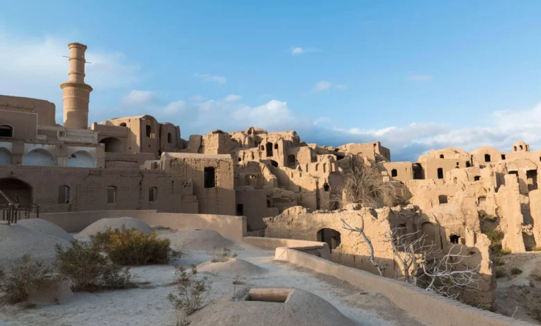 The Years Old Collapsed Mud Brick Village Of Kharanaq Ardakan County, Yazd Province, Iran